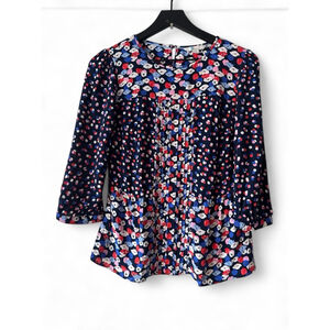 Boden HotchPotch Poppy Meadow Blouse Women’s Size 2